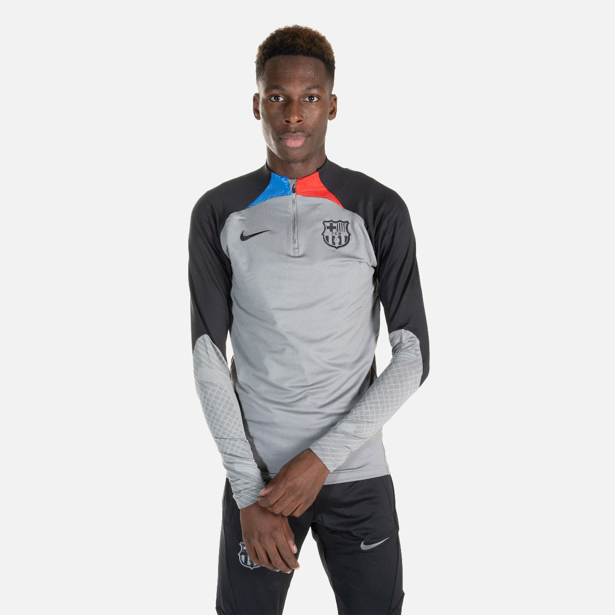 Maglia da allenamento FC Barcelona Strike 2022/2023 - Grigio/Nero
