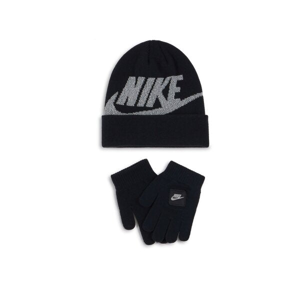 Kit Bonnet/ Gants Nike Junior - Gris/Noir