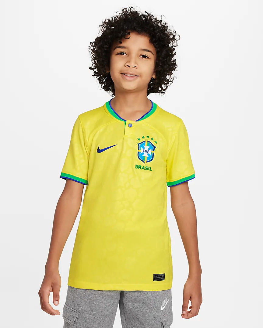 Camiseta Brasil Primera equipación juvenil - Amarillo/Verde – Footkorner
