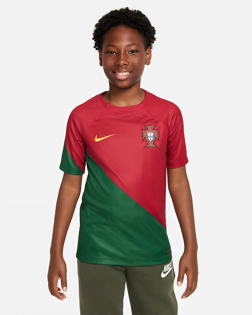 Maillot Domicile Portugal Junior 2022 - Rouge/Vert