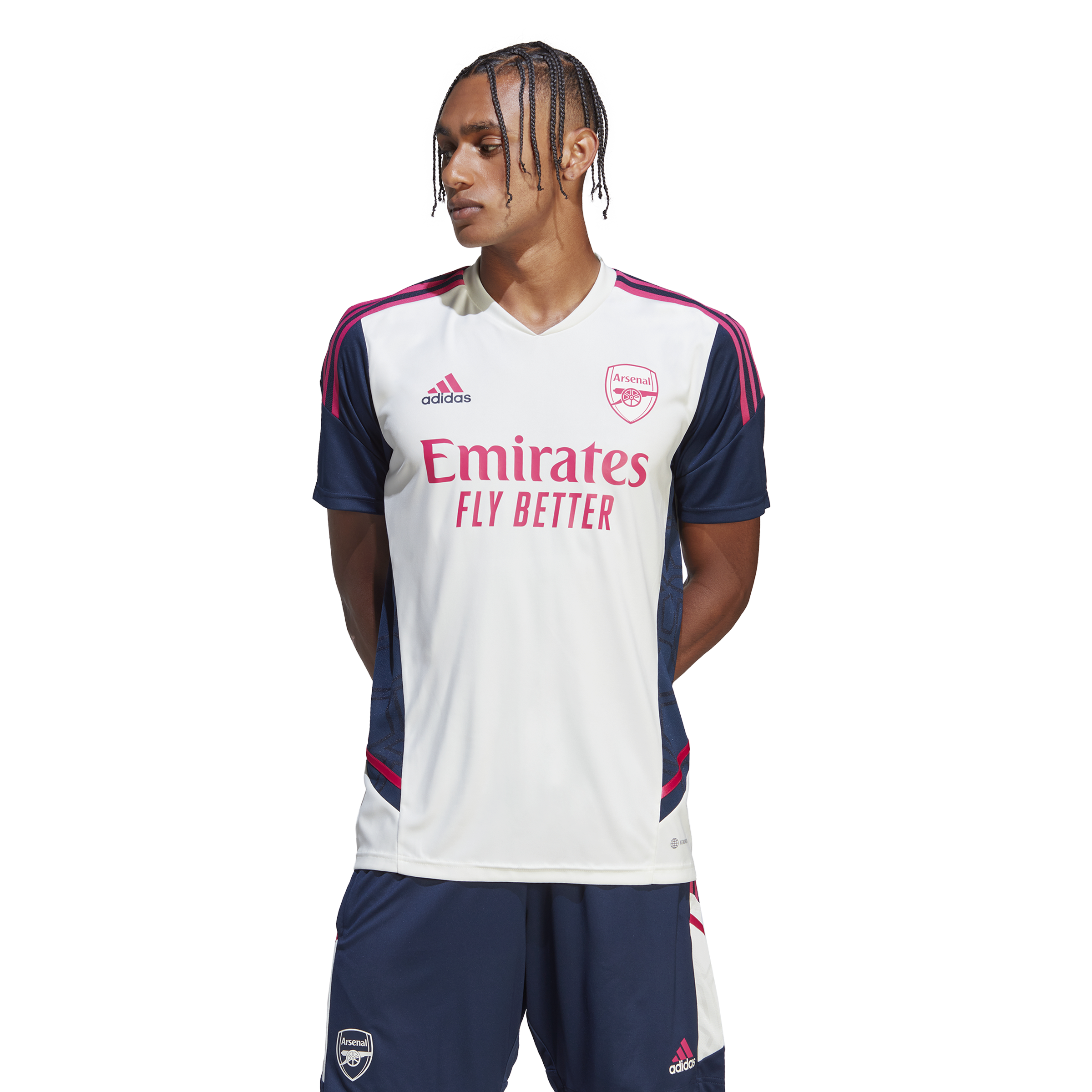 Arsenal Condivo training shirt 2022/2023 - White/Blue/Pink