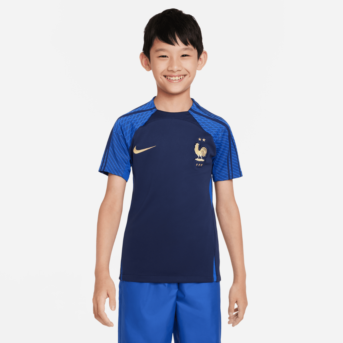 Maillot d'entrainement Equipe de France Junior 2022 - Bleu/Or