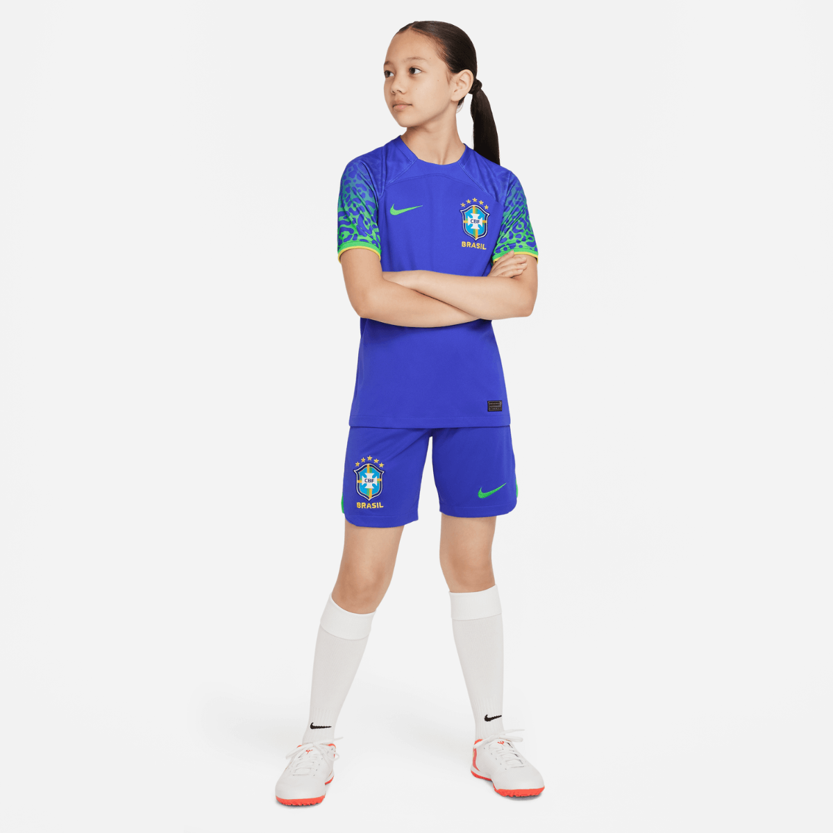 Maglia Away Junior Brasile 2022 - Blu/Verde
