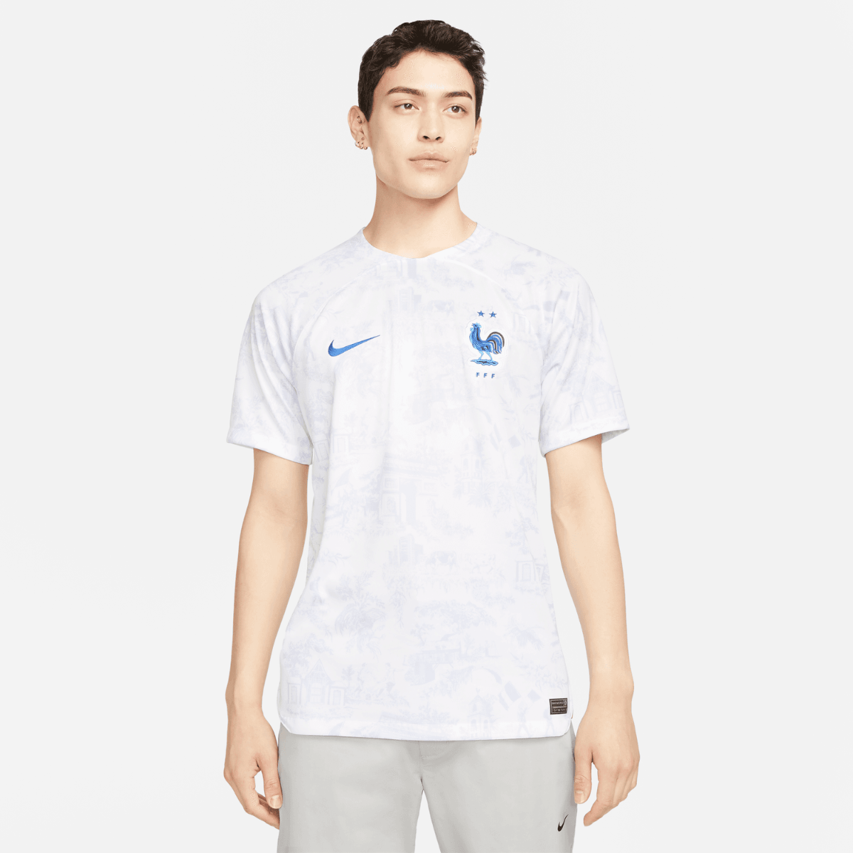 Maillot Extérieur Equipe de France 2022 - Blanc/Gris/Bleu