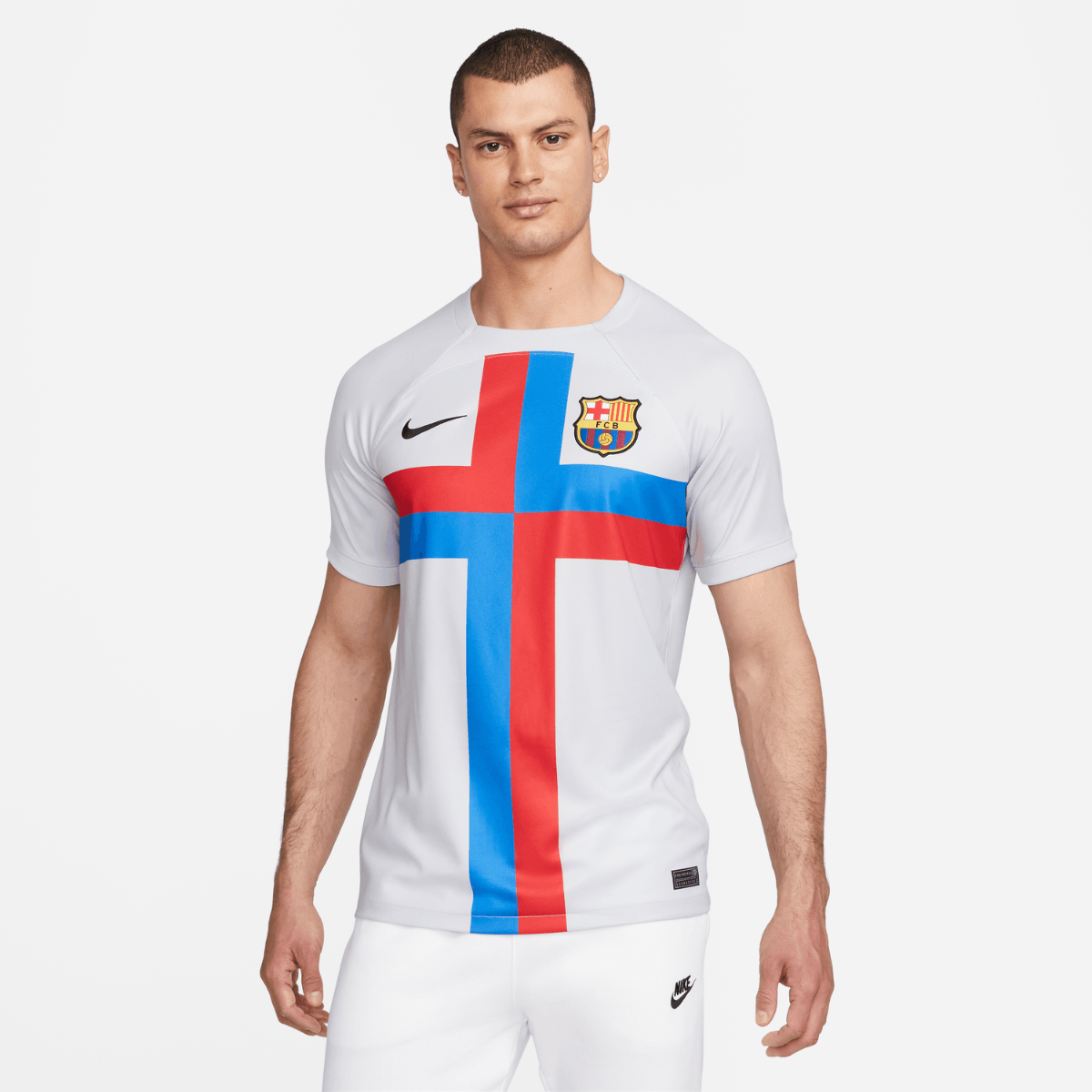 FC Barcelona Third Shirt 2022 2023 Grey Blue Red Footkorner