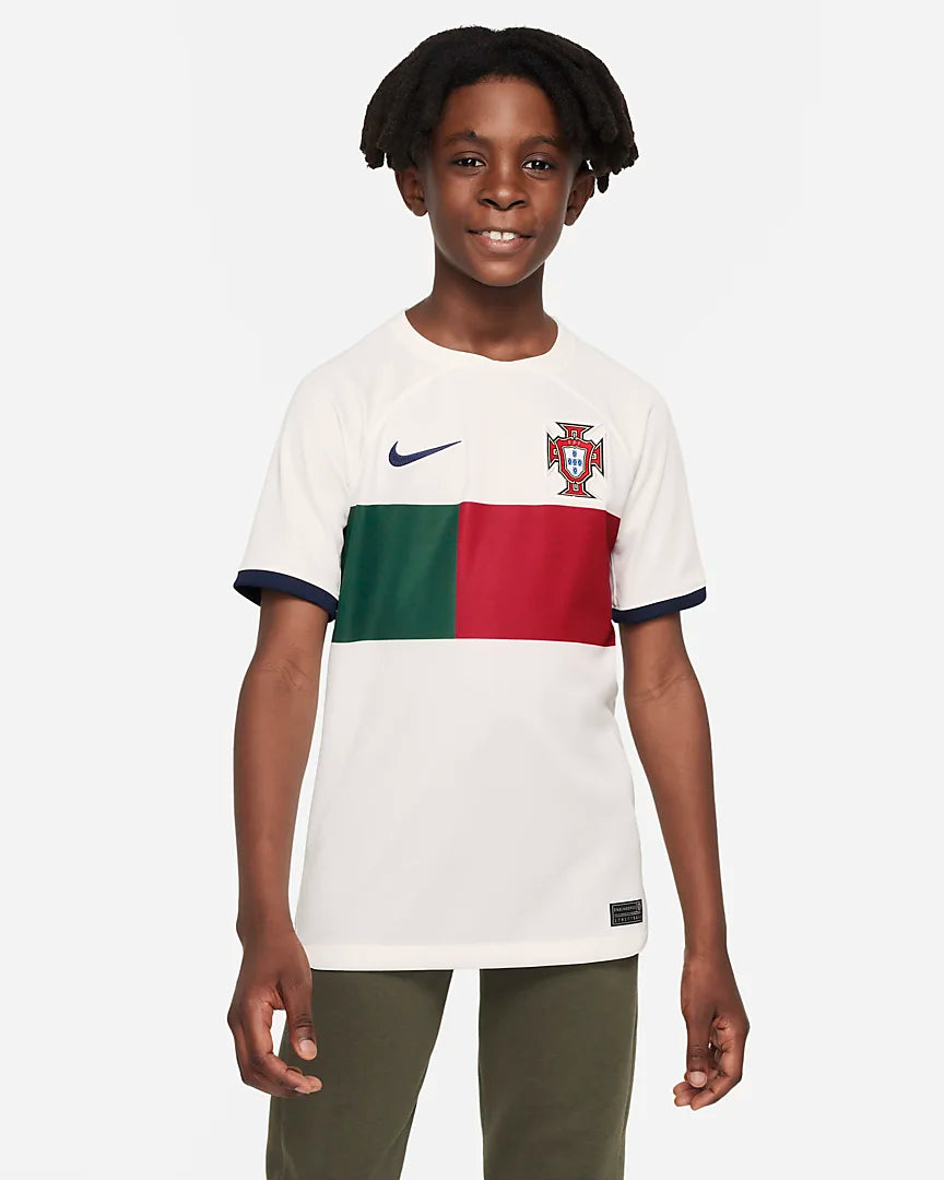 Maillot Portugal Extérieur 2022 Junior - Blanc/Rouge/Vert