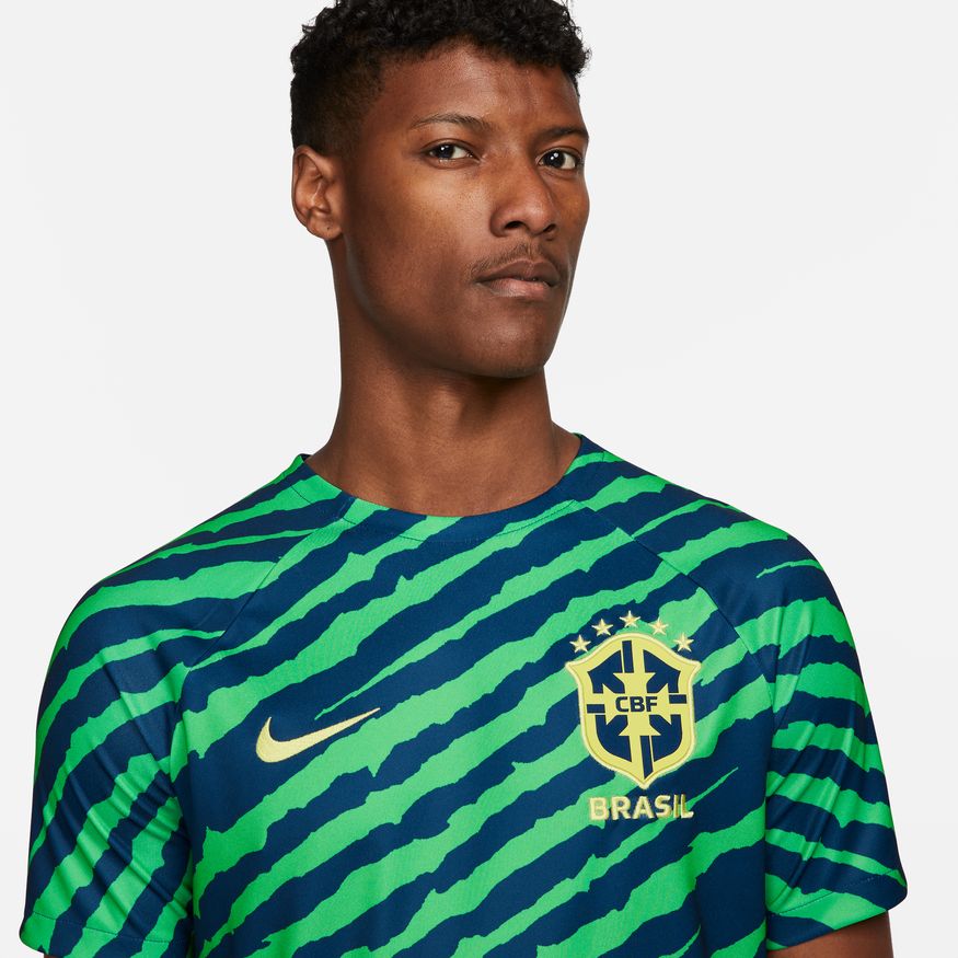 Maillot Pré-Match Brésil 2022 - Bleu/Vert