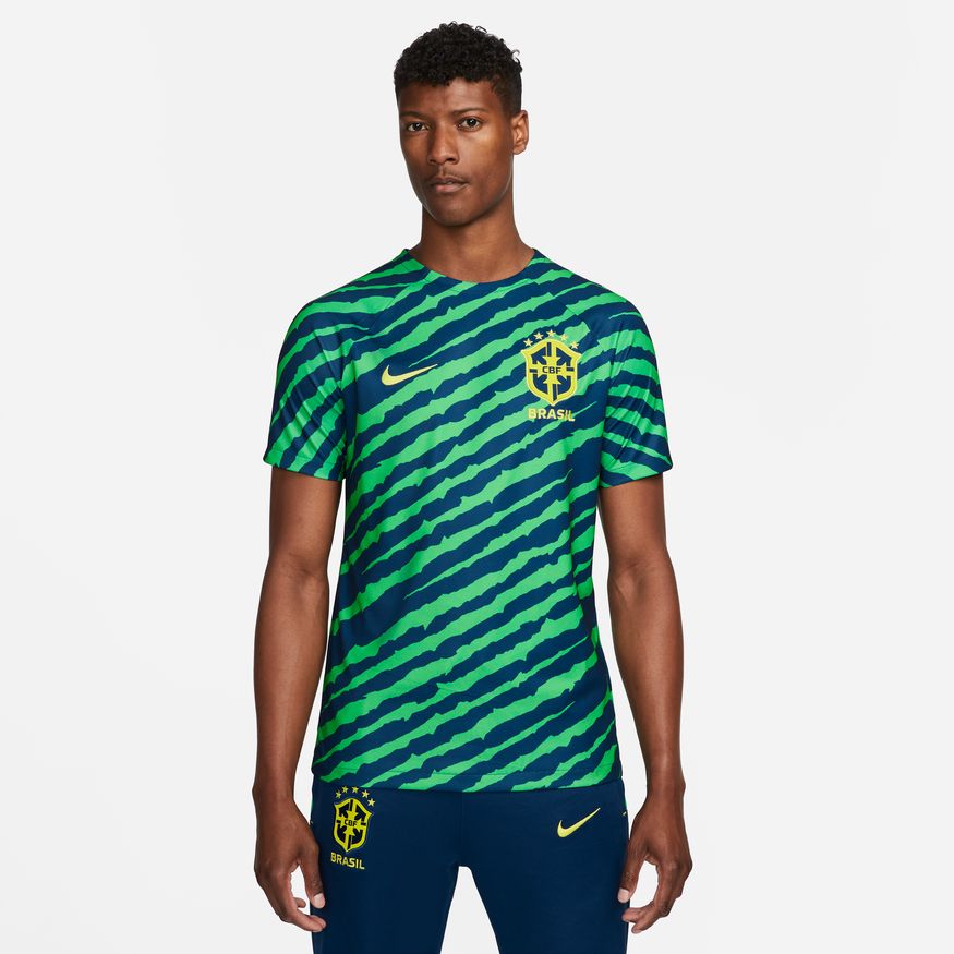 Maillot Pré-Match Brésil 2022 - Bleu/Vert