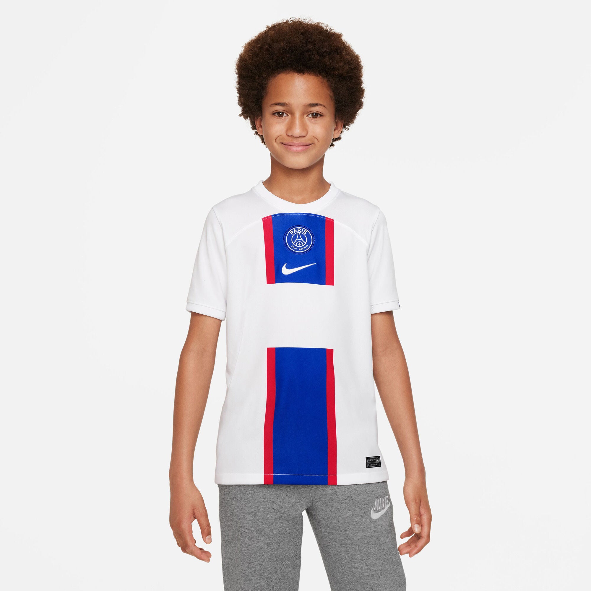 Maillot Third PSG Junior 2022/2023 - Blanc/Bleu/Rouge