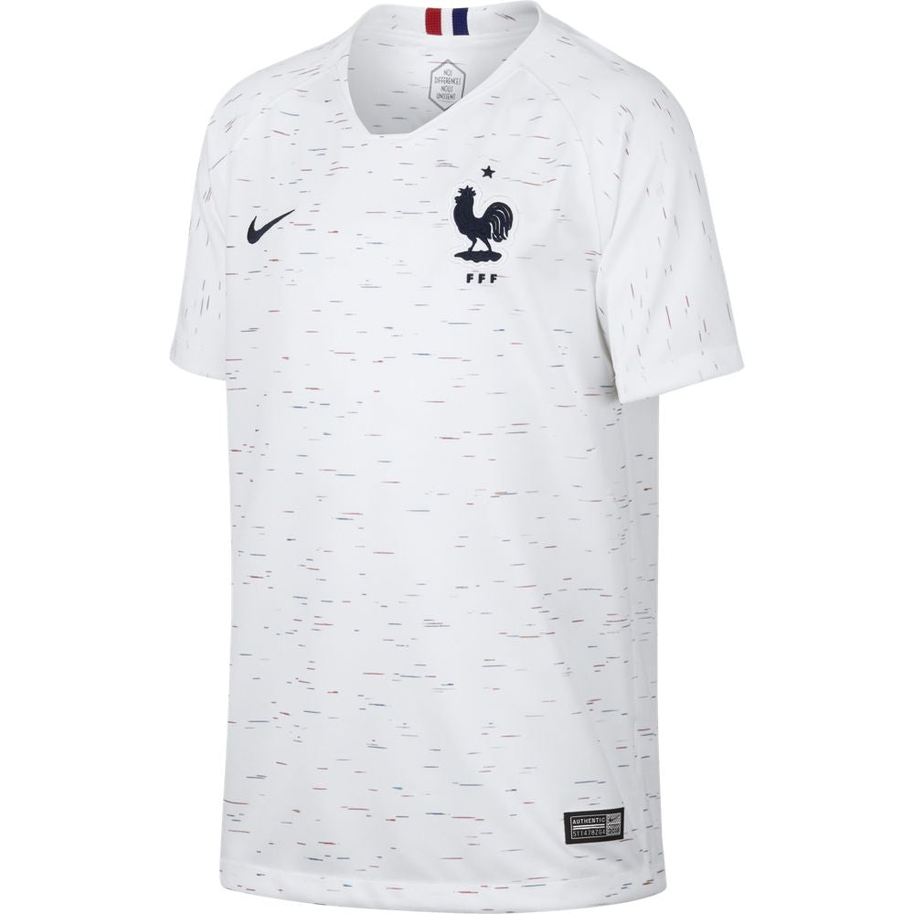 Maillot Equipe de France Exterieur Junior - Blanc - Coupe du monde 2018