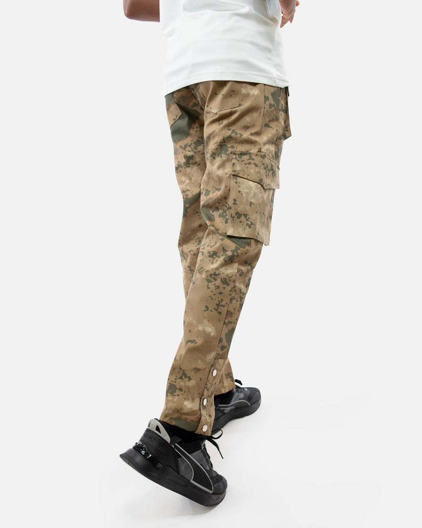 Pantalones cargo de camuflaje ADJ - Marrón