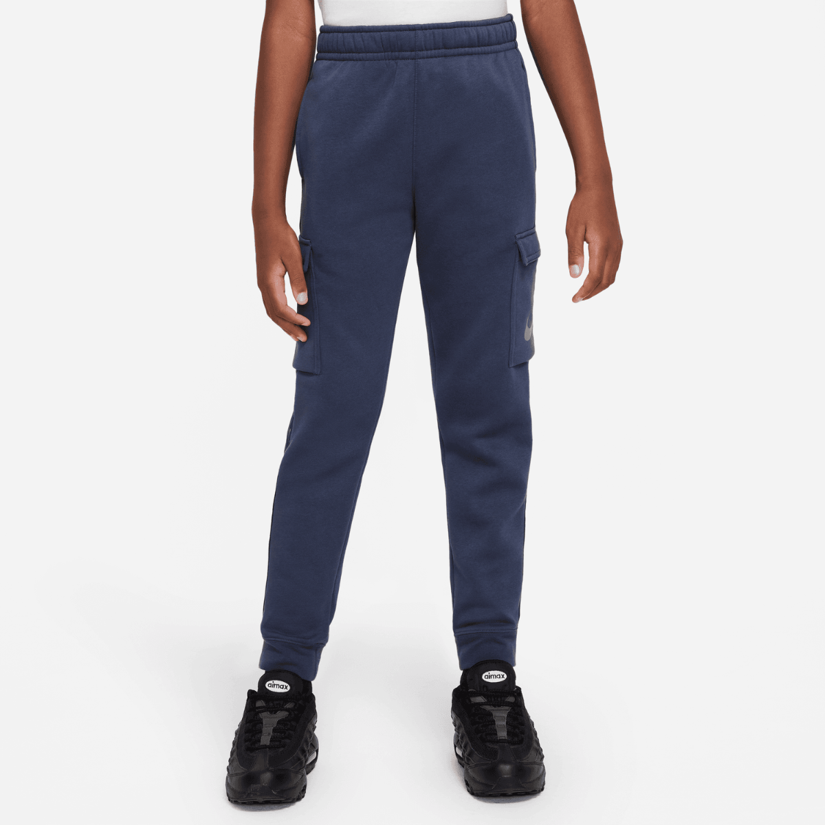 Nike tech fleece discount pants blue and black