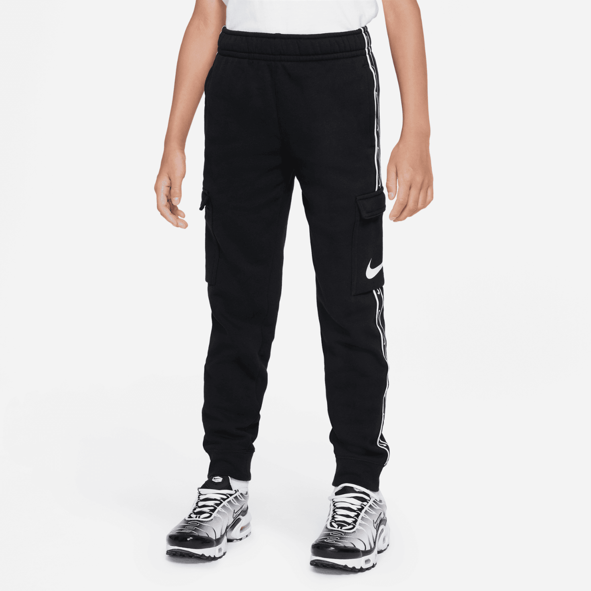 Pantalon Cargo Nike Sportswear Tech Fleece Junior - Noir/Blanc