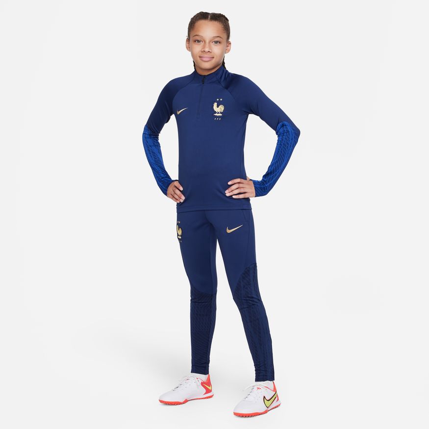 Pantalon d'entrainement Equipe de France Junior 2022 - Bleu/Doré