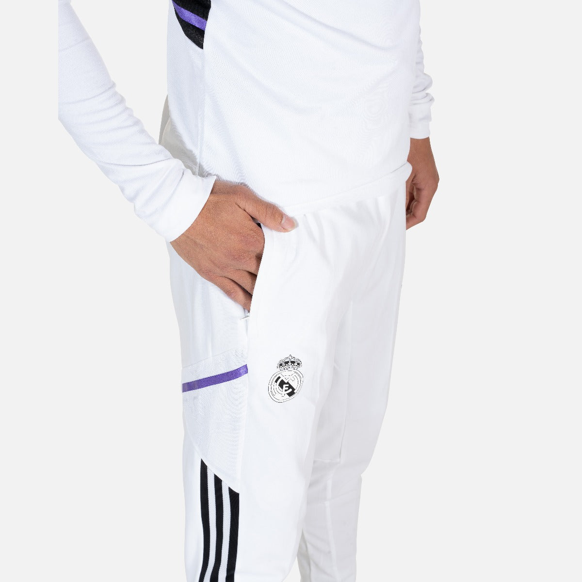 Pantalón de entrenamiento Real Madrid Condivo 2022/2023 - Blanco/Morado