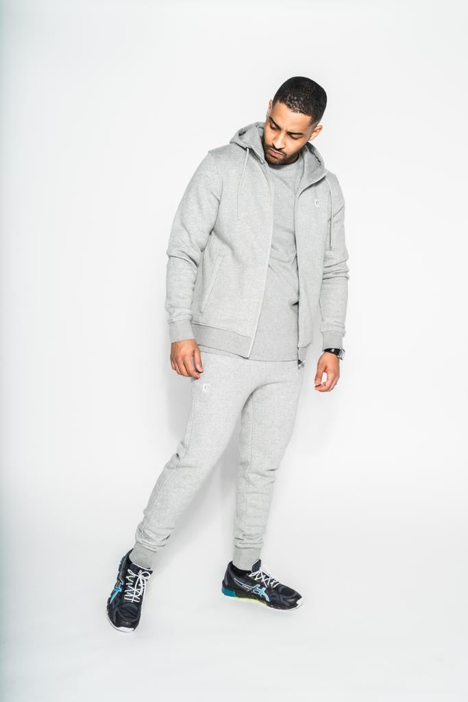 Felpa con cappuccio FK Basic - grigia