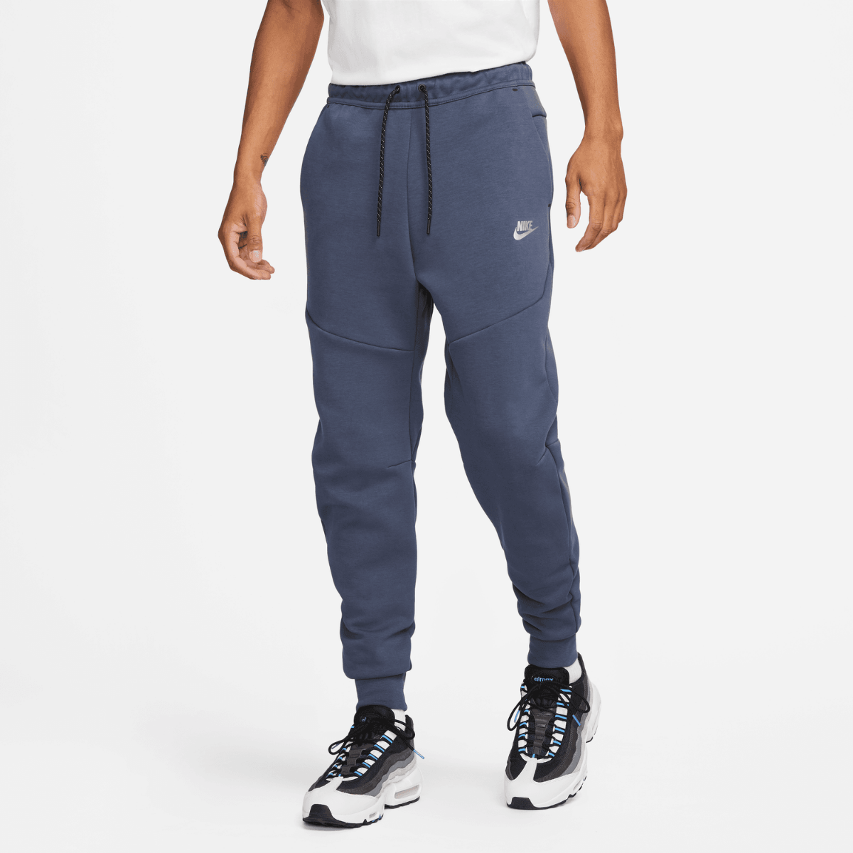 pantalon jogging nike sportswear tech fleece bleu noir dv0538 437