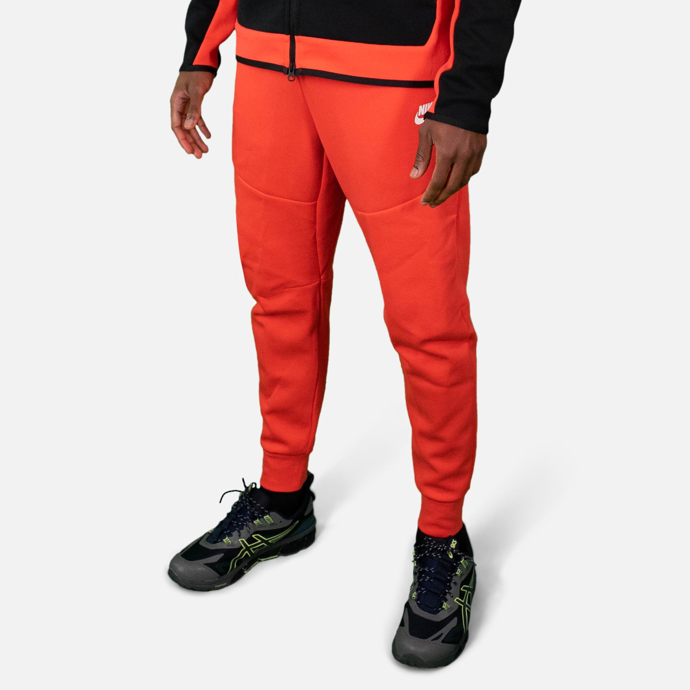 Pantalon Jogging Nike Sportswear Tech Fleece - Rouge/Noir