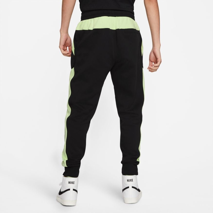 Pantaloni Nike Air Fleece - Nero/Verde Neon