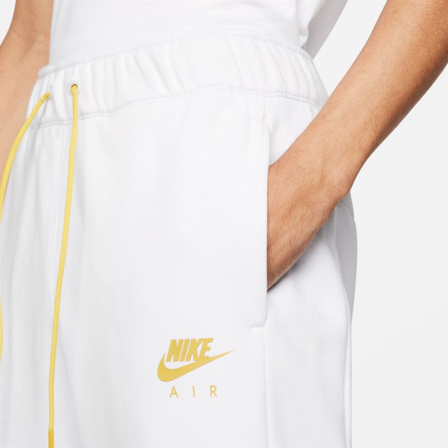 Pantaloni Nike Air Fleece Brushed - Bianco/Oro