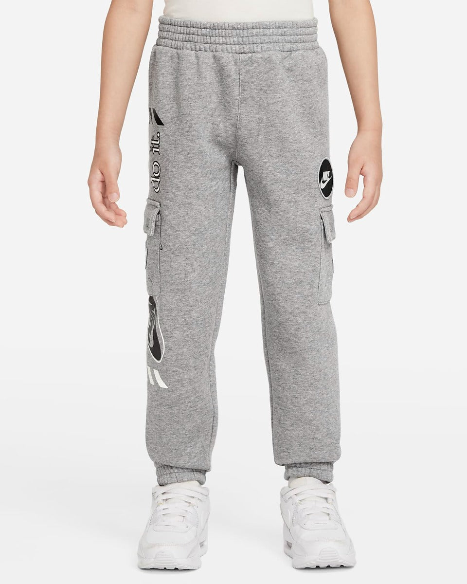 Pantalon Nike Fleece Cargo Enfant - Gris/Noir