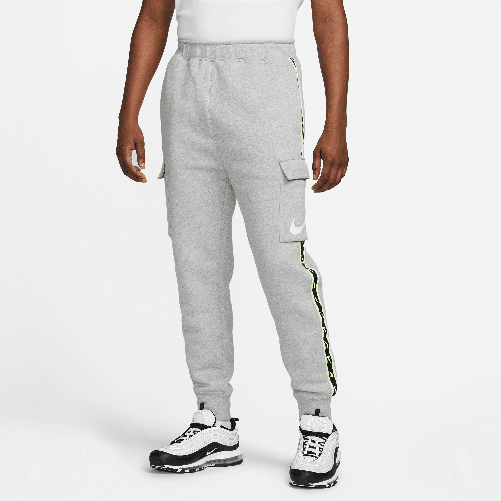 Nike double swoosh grey discount joggers