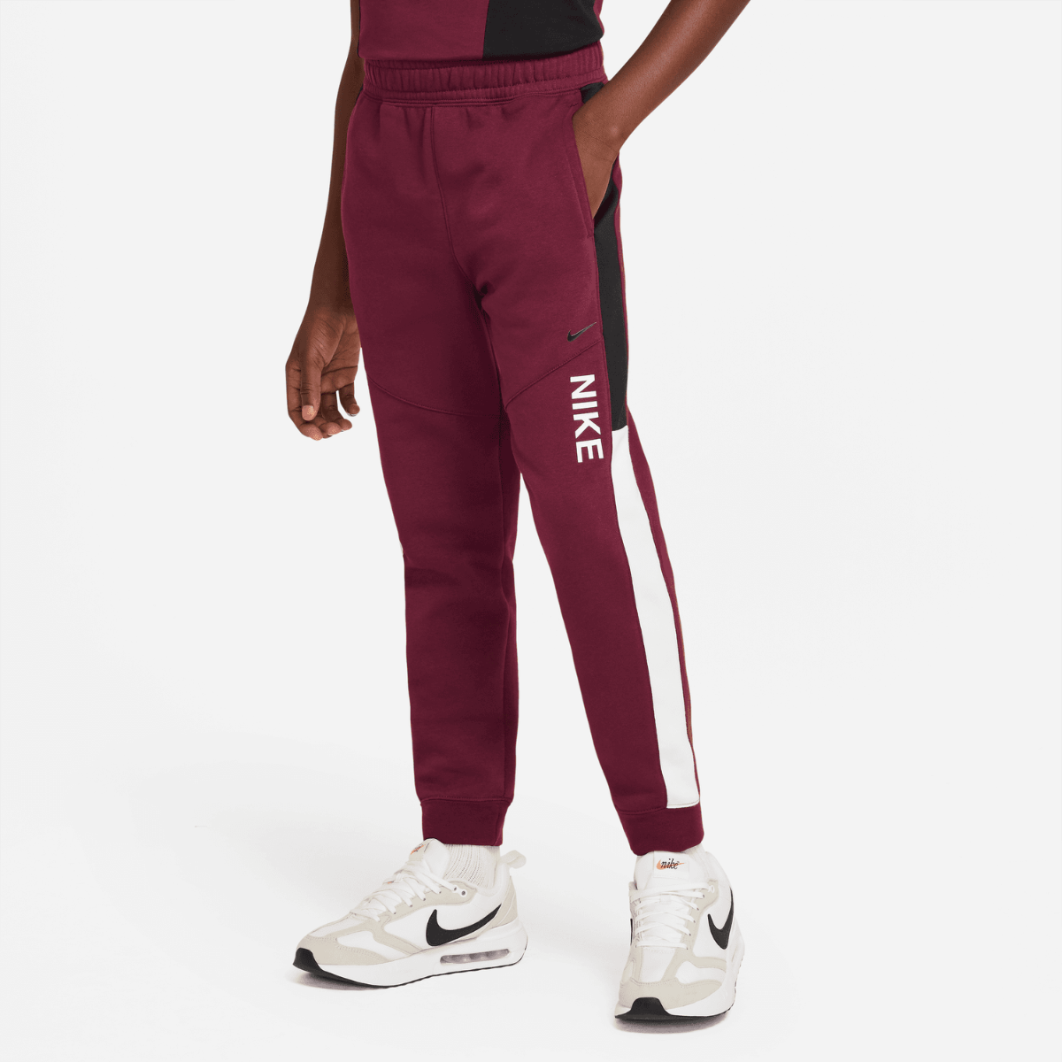 Pantalon Nike Sportswear Tech Fleece Junior - Bordeaux/Blanc/Noir