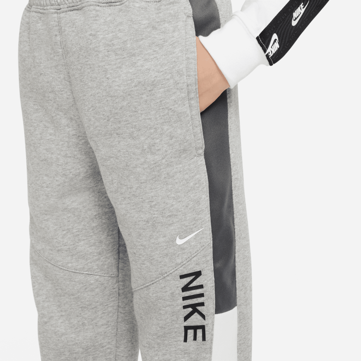 Pantalon Nike Sportswear Tech Fleece Junior - Gris/Blanc