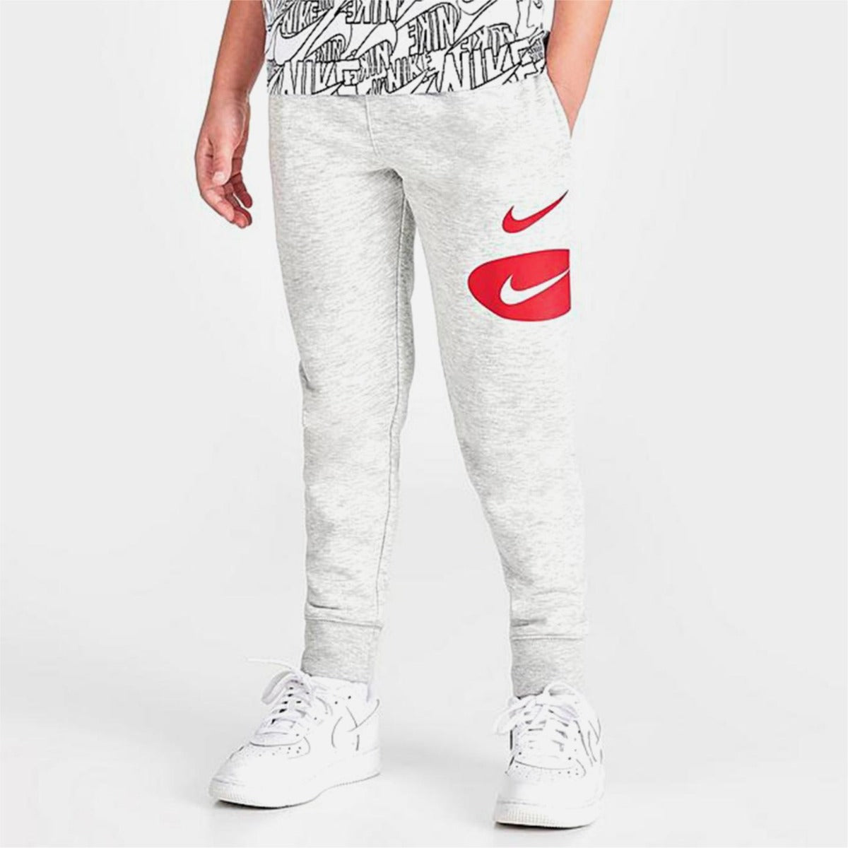 Fleece Joggers Jogging Double Swoosh Gris Nike Sportswear Trousers