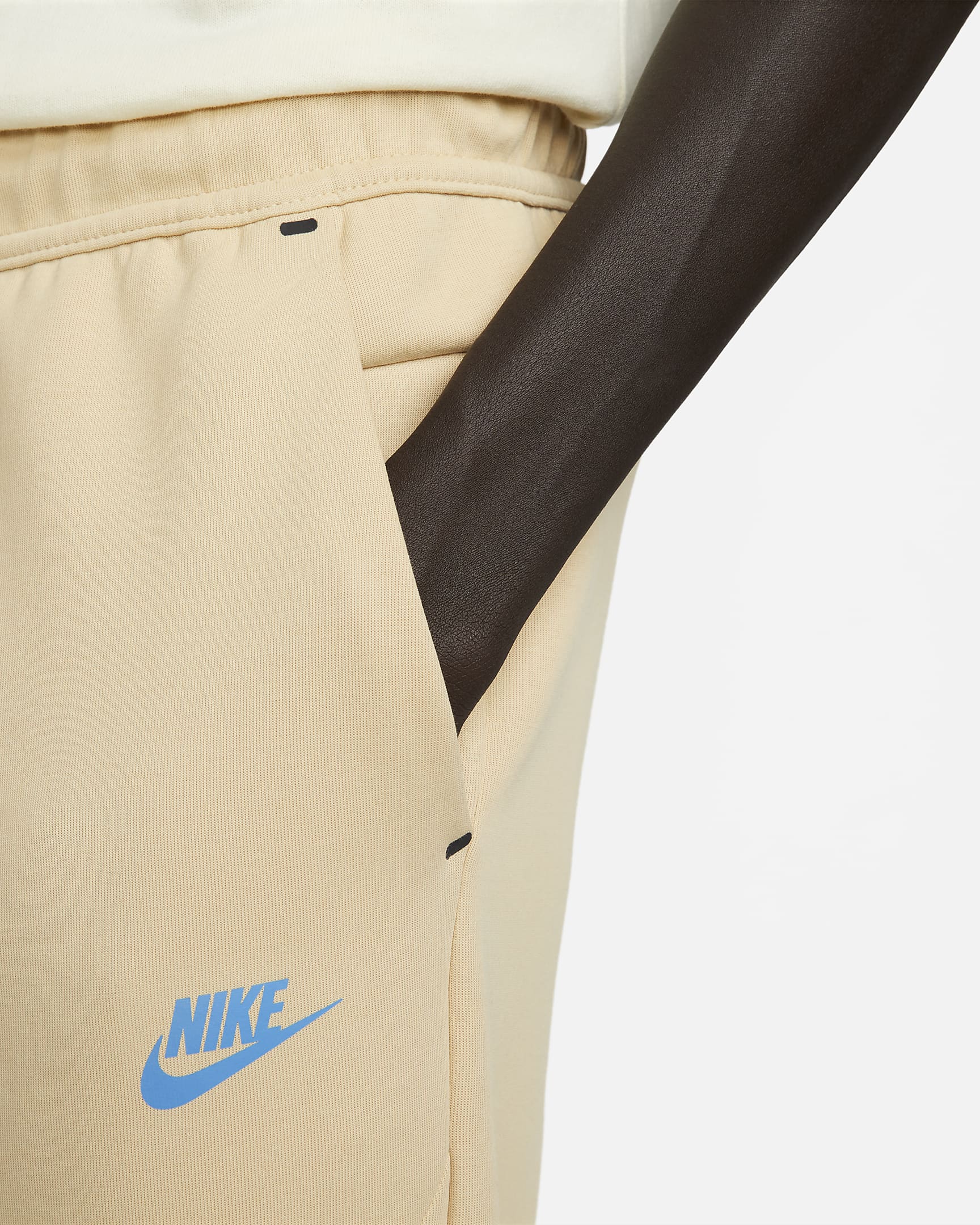 Jogginghose zum Joggen Nike Tech Fleece - Beige/Blau