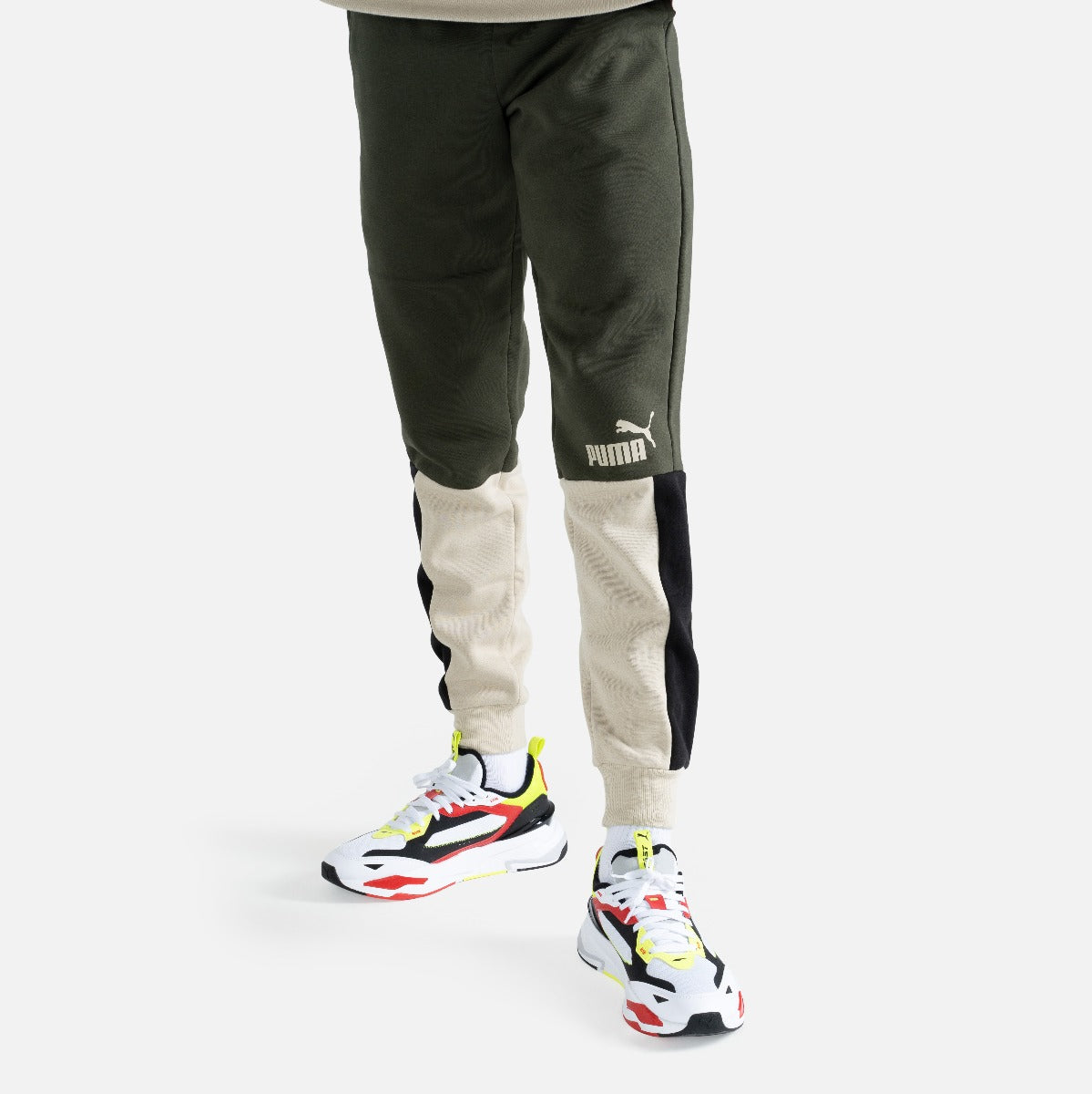 Survetement Puma Vert Kaki Ensemble Jogging Bargain Clearance Homme