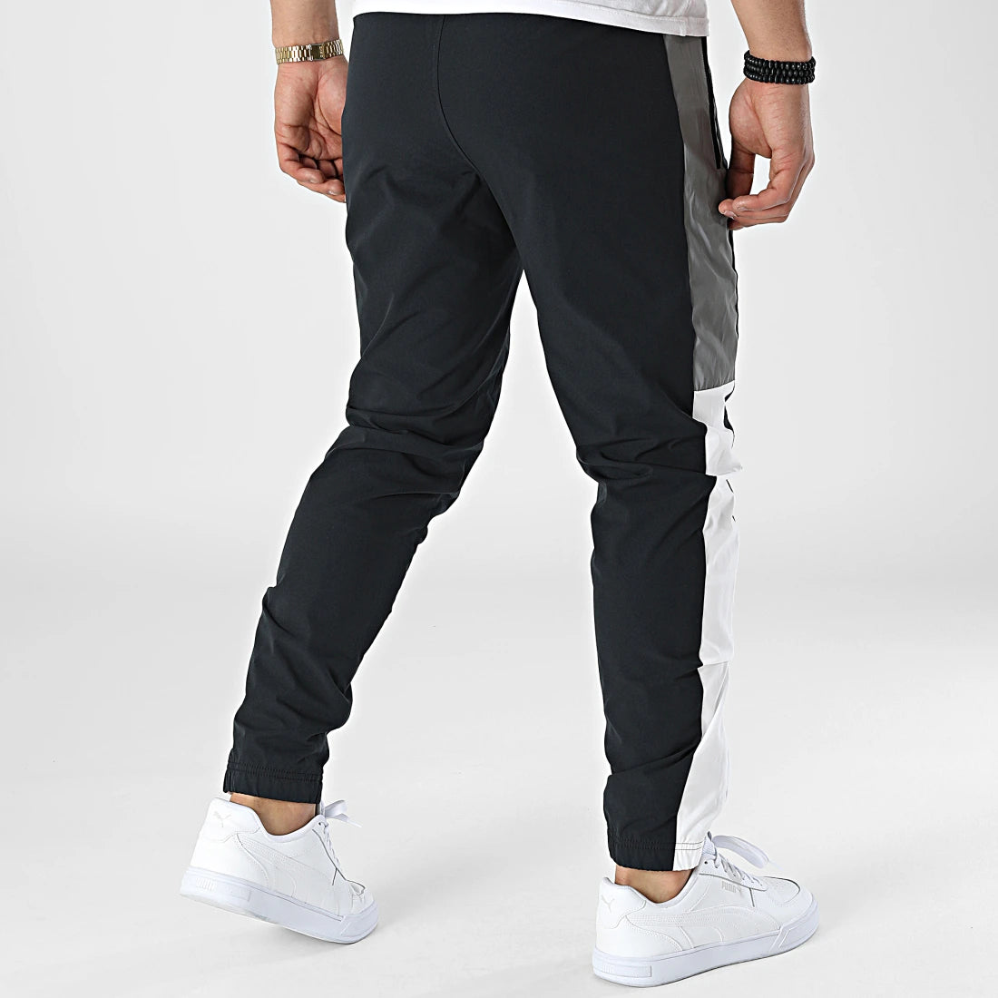 Pantalon survêtement Sergio Tacchini NASLEM - Noir/Gris/Blanc