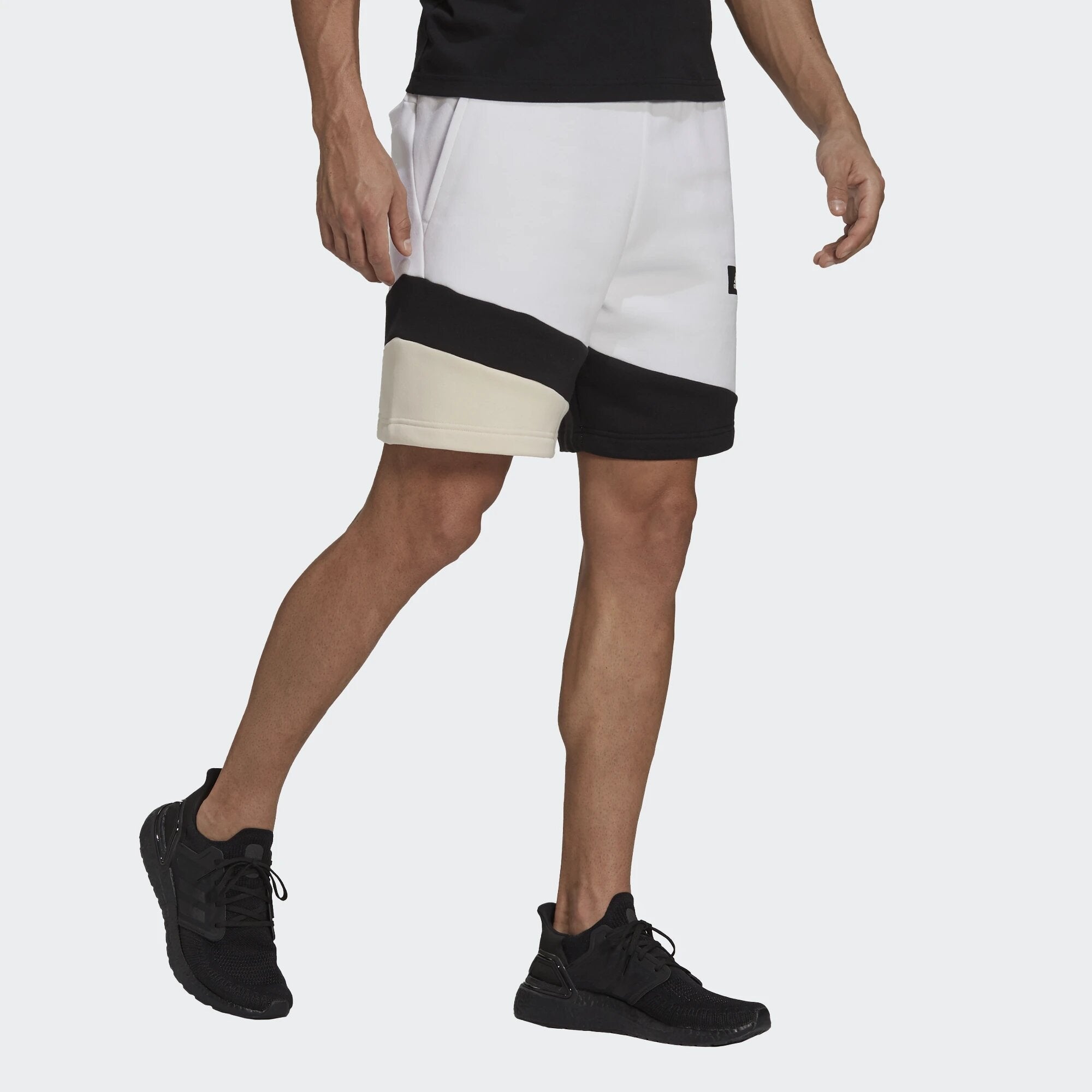 Pantaloncini Adidas Sportswear Colorblock - Bianco/Nero/Rosa