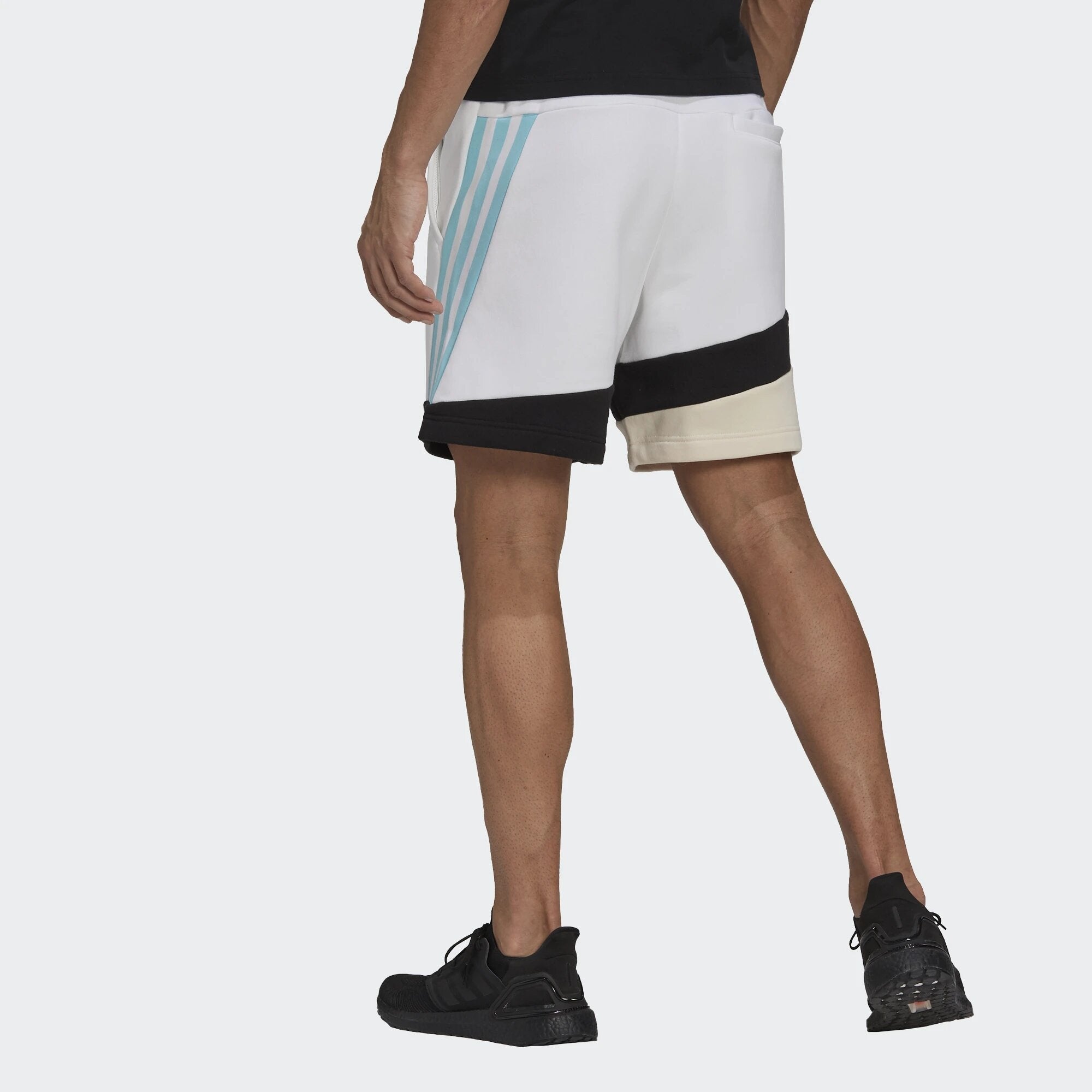 Pantaloncini Adidas Sportswear Colorblock - Bianco/Nero/Rosa