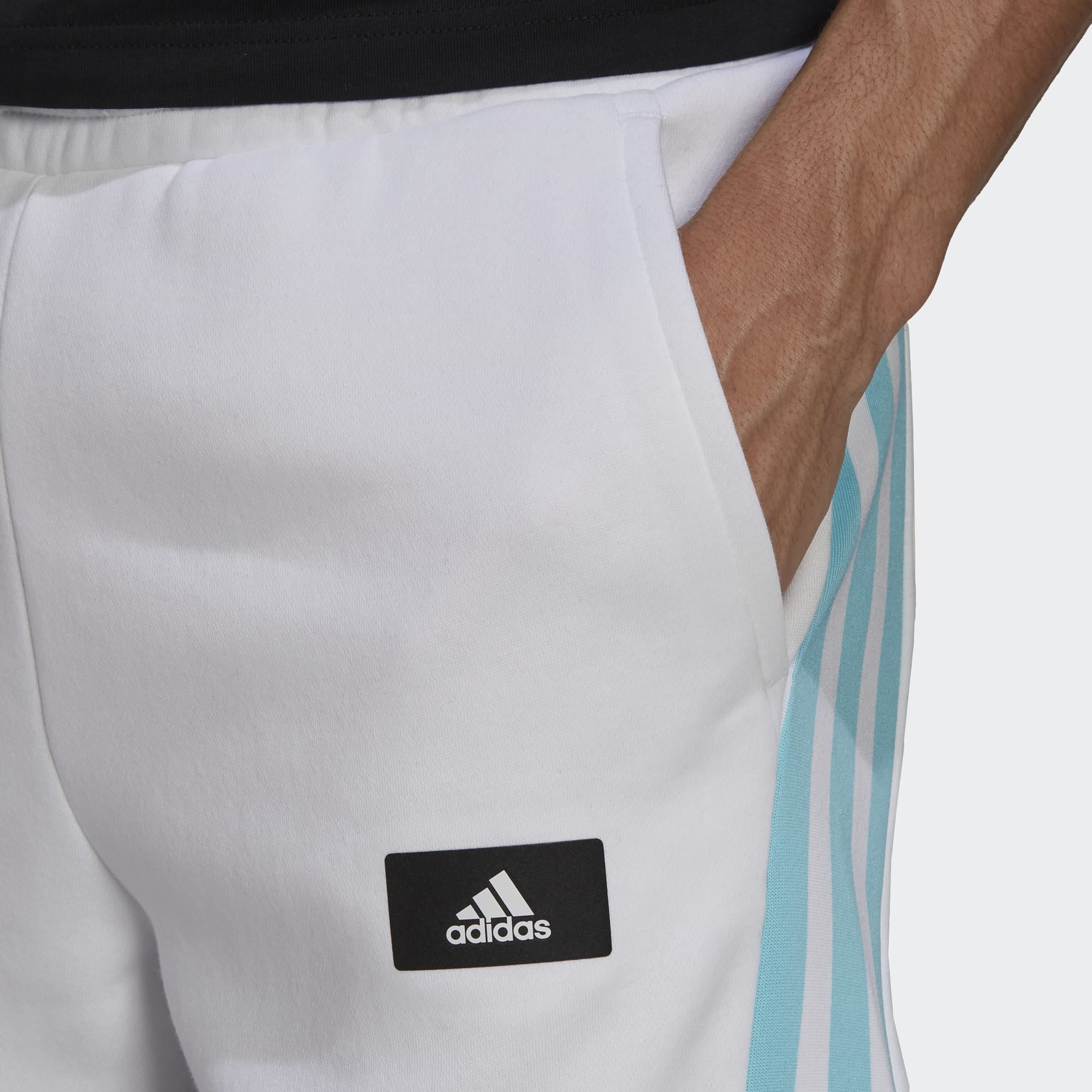 Pantaloncini Adidas Sportswear Colorblock - Bianco/Nero/Rosa