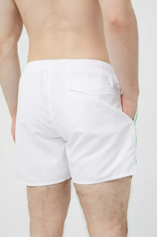 Short de bain Emporio Armani EA7 - Blanc/Vert