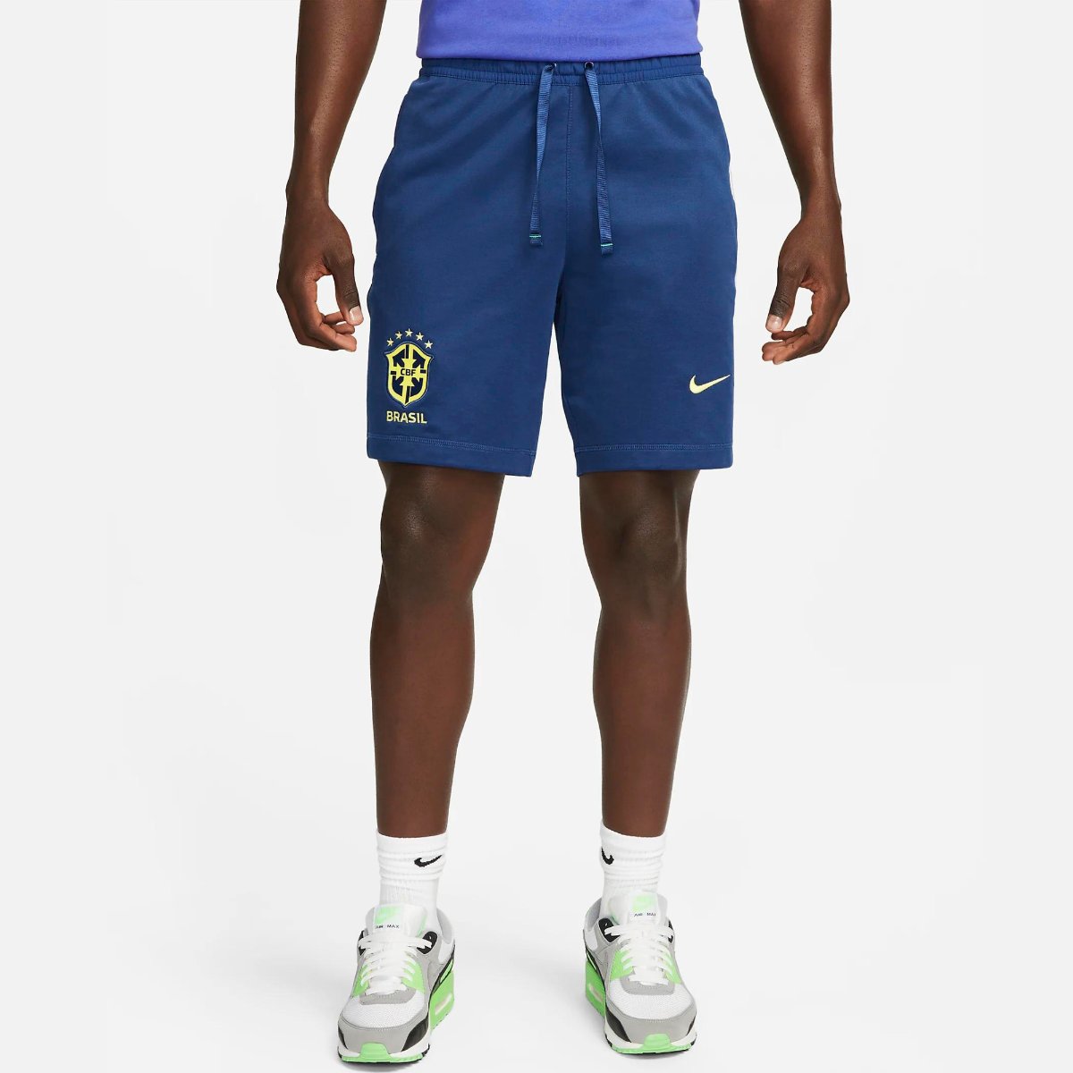 Brasilien Reise 2022 Trainingsshorts – Blau/Gelb