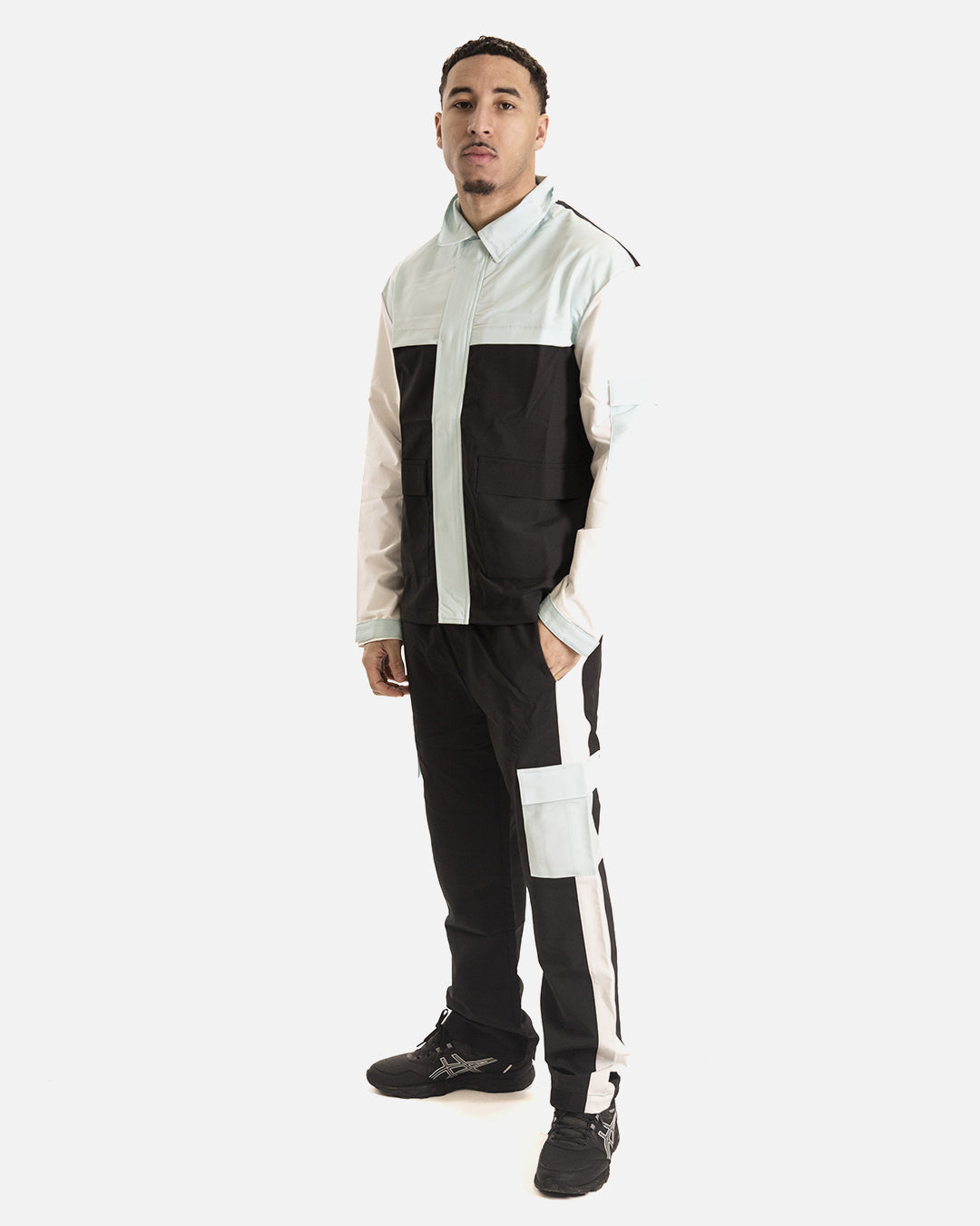 ADJ Tracksuit Black White Green Footkorner