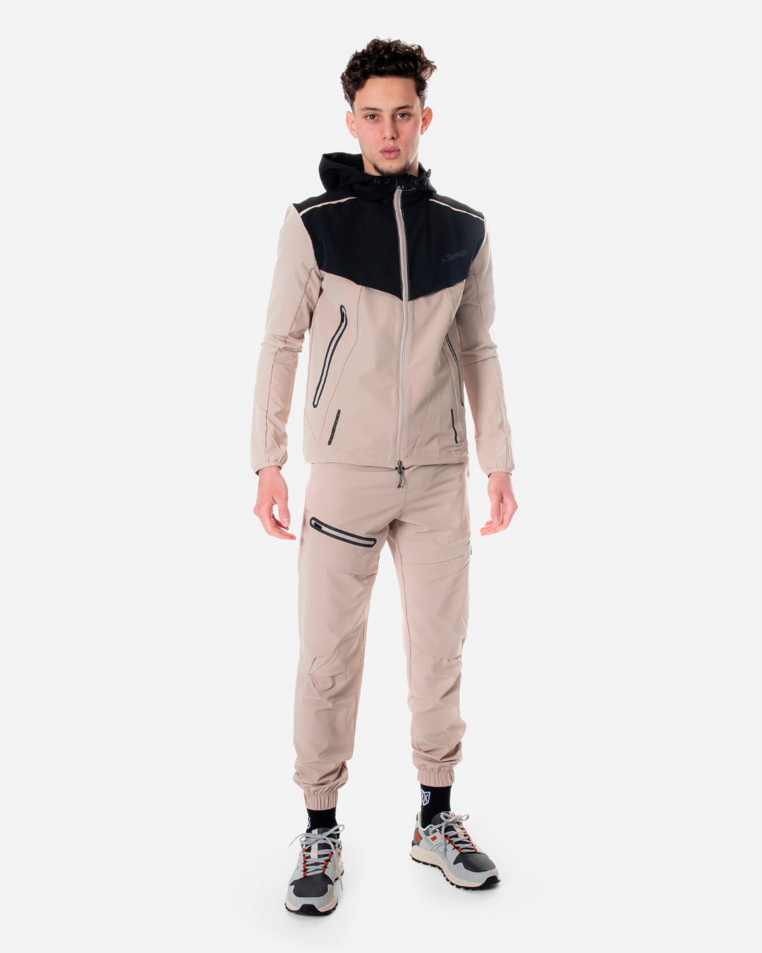 Scampia Scalare Tracksuit - Beige/Black