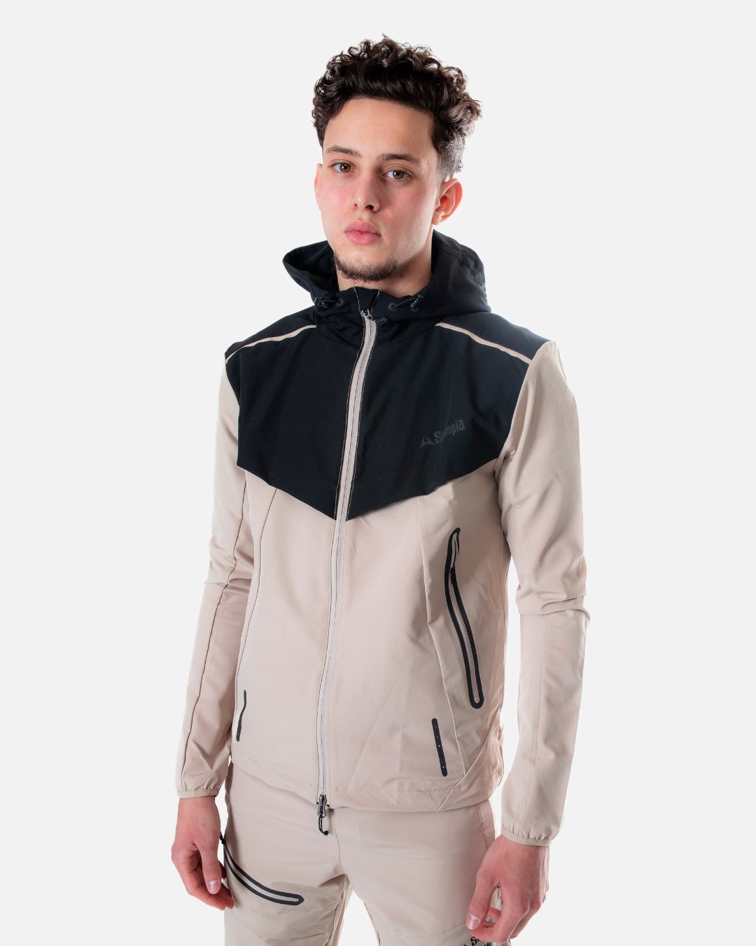 Scampia Scalare Tracksuit - Beige/Black