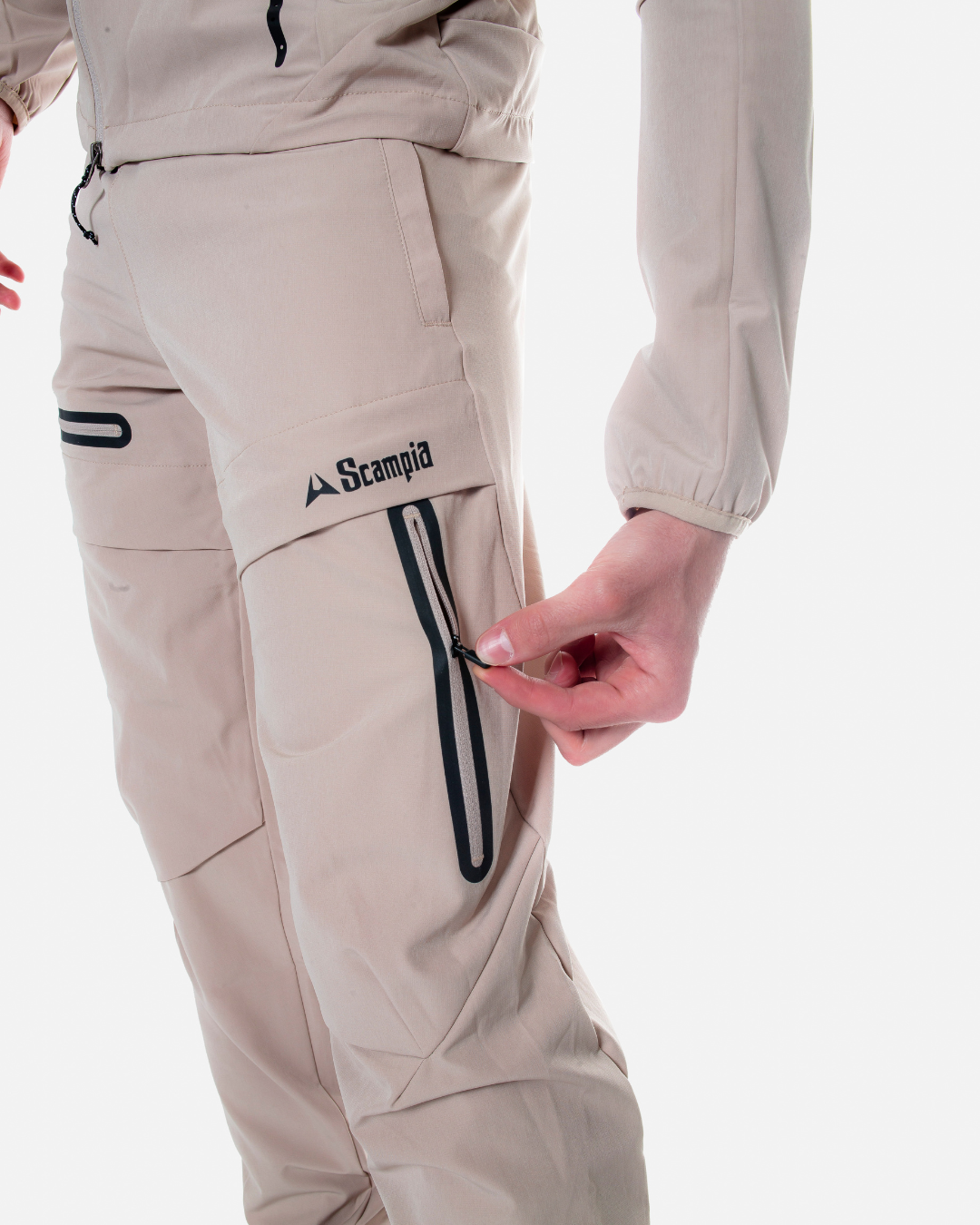 Scampia Scalare Tracksuit - Beige/Black