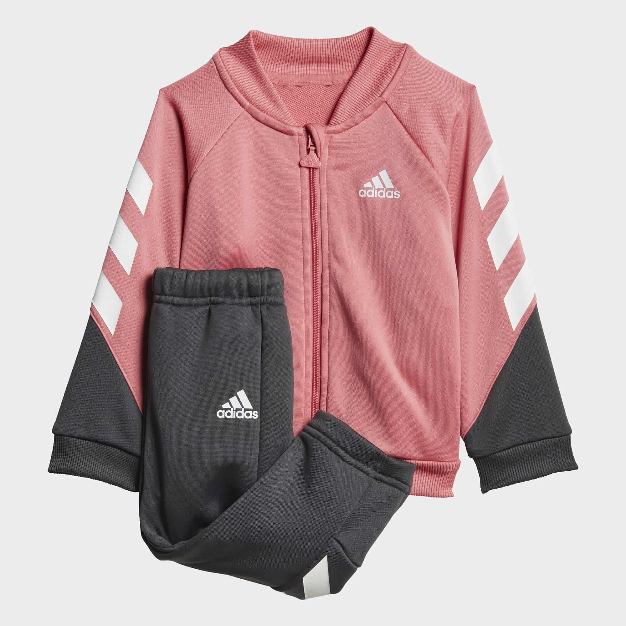 Baby Adidas I Bos Logo Tracksuit Set - Grey/Red – Footkorner