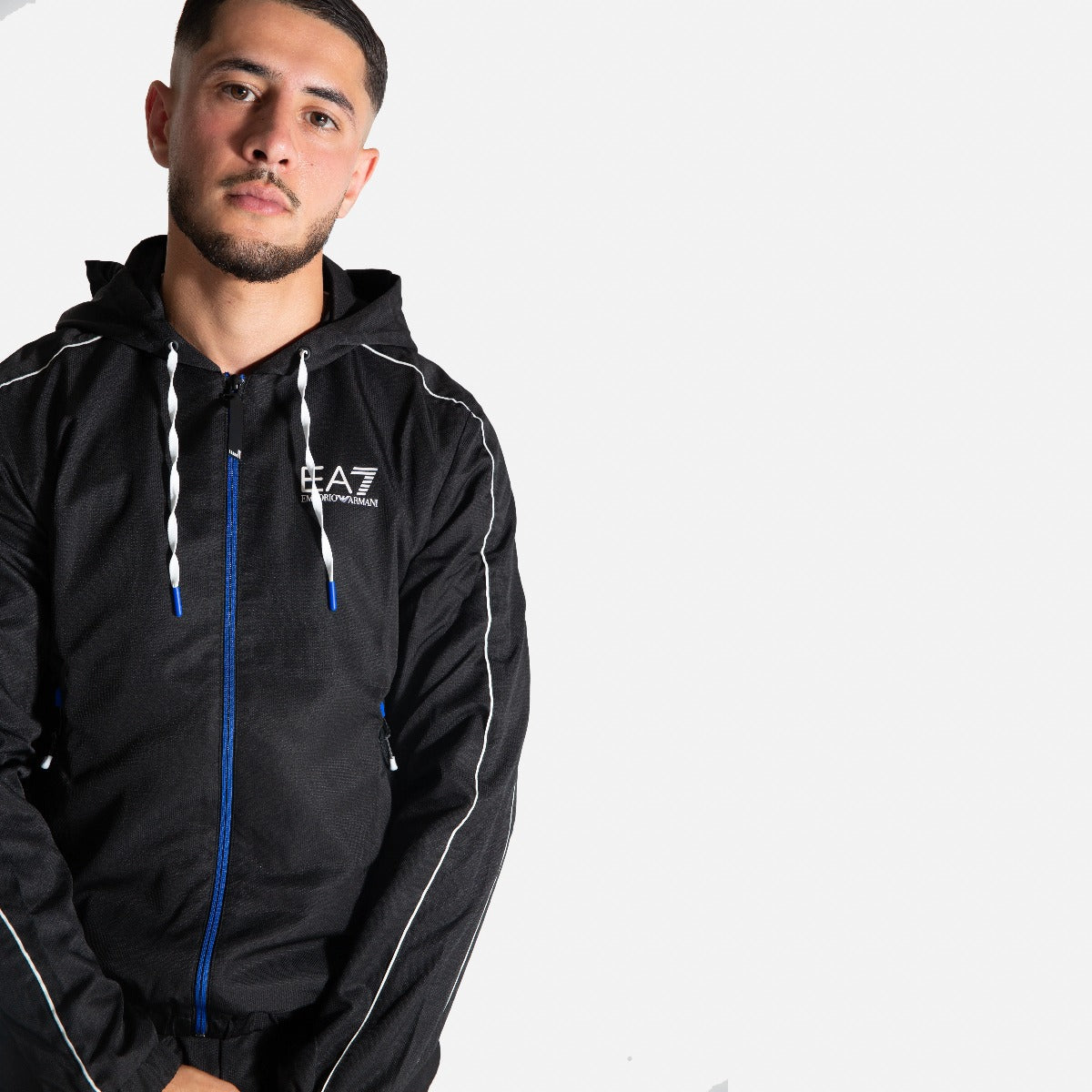 EA7 Ventus 7 Dynamic Athlete Tracksuit - Black/Blue