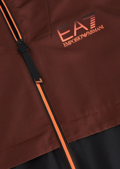 Emporio Armani EA7 Ventus 7 Hooded Tracksuit - Brown/Black