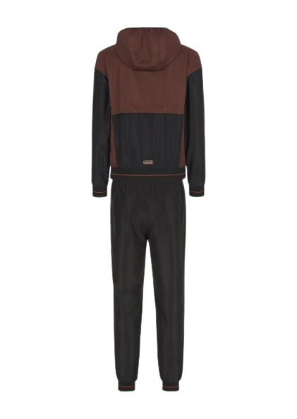Emporio Armani EA7 Ventus 7 Hooded Tracksuit - Brown/Black