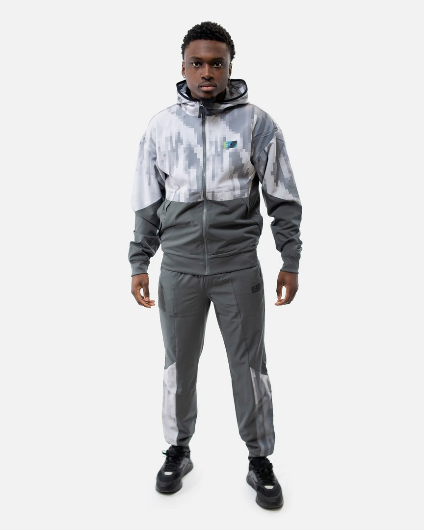 Emporio Armani EA7 Tracksuit Grey/White – Footkorner