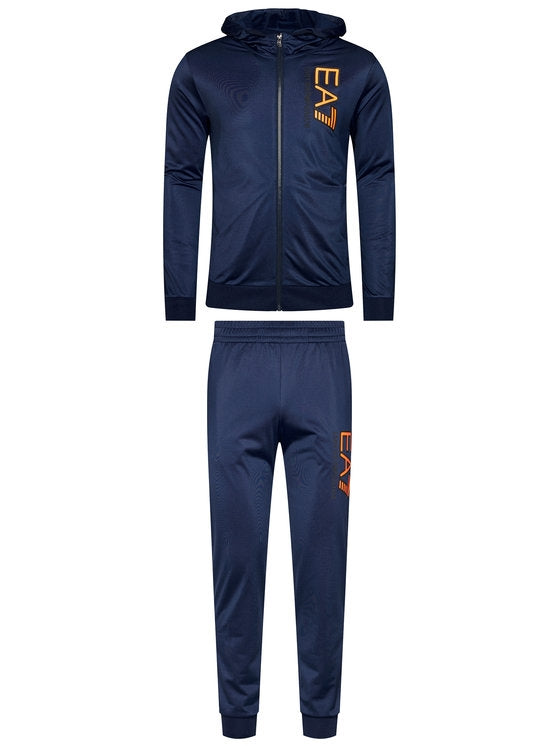 Emporio Armani EA7 Train Visibility Trainingsanzug – Blau/Orange