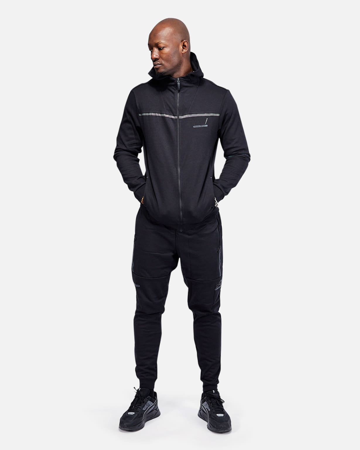 EA7 Trainingsanzug Hoodie Ventus 7 Trainingsanzug - Schwarz
