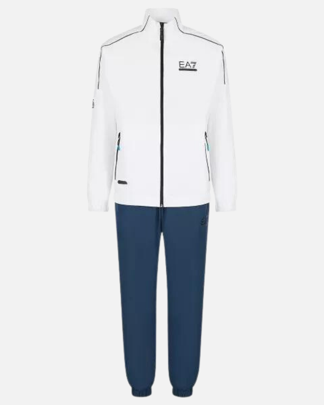 Emporio Armani EA7 Tennis Pro Tracksuit White Blue Footkorner