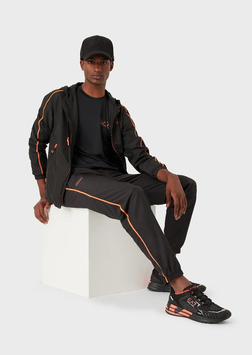 Emporio Armani EA7 Ventus 7 Technical Tracksuit - Black/Orange